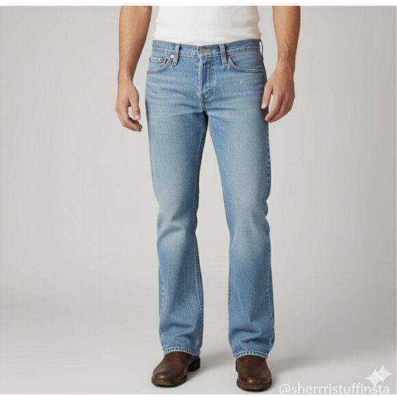 Levis 517 VTG 90s Boot Cut Western Orange Tab Jeans Med Wash 35x34 Mens Denim - Picture 1 of 11